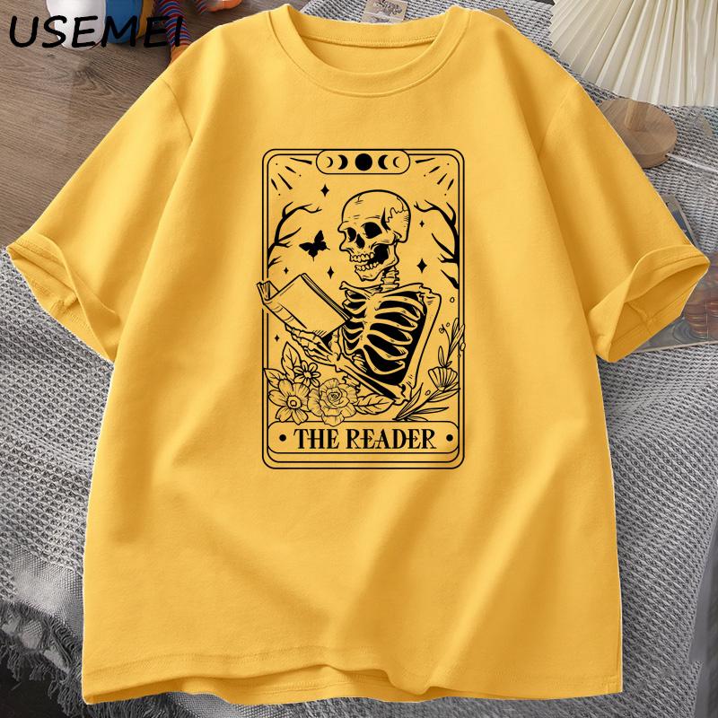 The Reader Tarot Card TShirt Skeleton Reading T Shirt Summer Cotton Book Lover Bookish Tshirt Unisex Women Unisex Oversized Tees L
The Reader Tarot Card TShirt Skeleton Reading T Shirt Summer Cotton Book Lover Bookish Tshirt Unisex Women Unisex Oversized Tees L