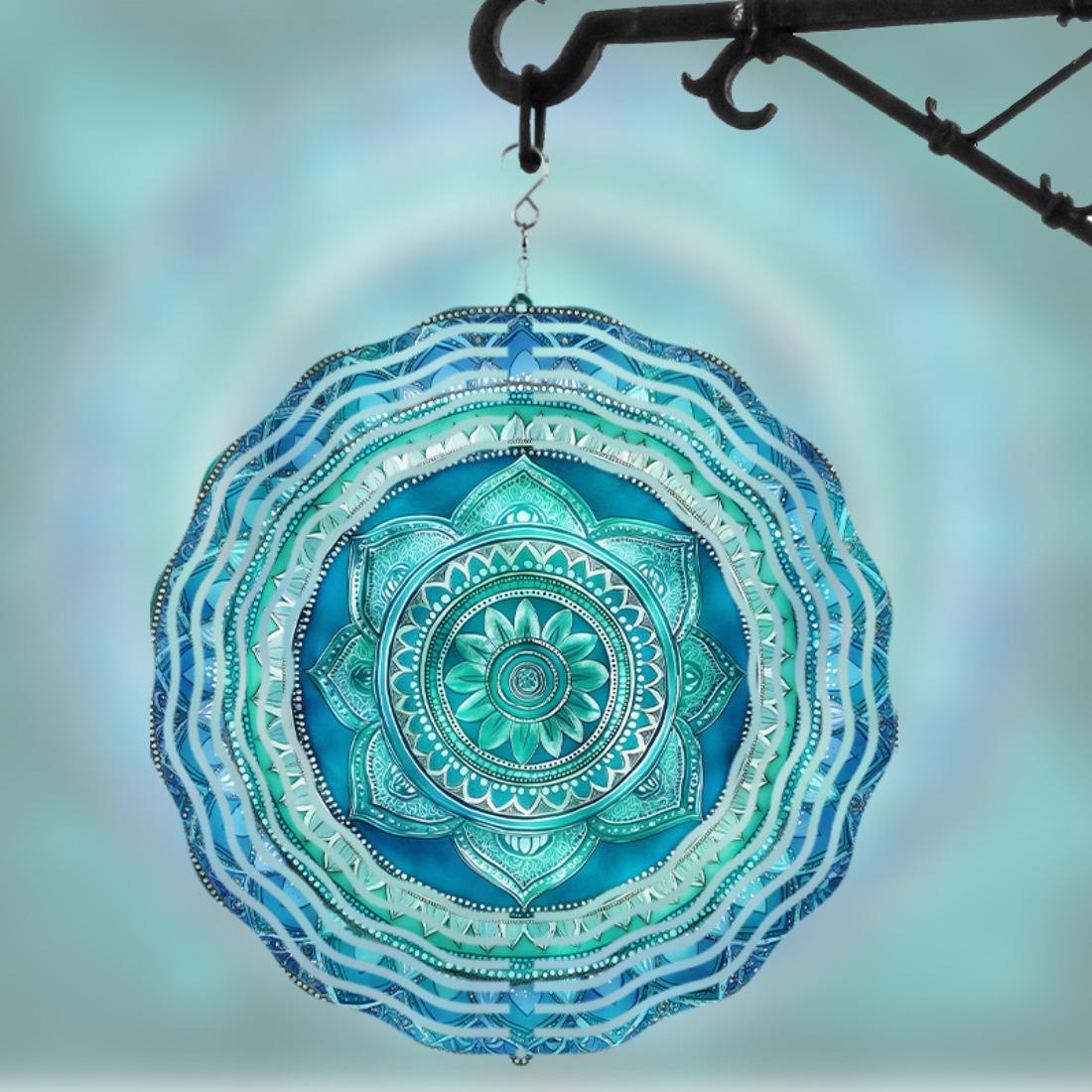 1pc 10-Inch Hanging Wind Chime with 360° Swivel Hook - Vibrant Blue & Green Mandala Design, Artistic Garden Decoration for Spring & Summer
1pc 10-Inch Hanging Wind Chime with 360° Swivel Hook - Vibrant Blue & Green Mandala Design, Artistic Garden Decoration for Spring & Summer