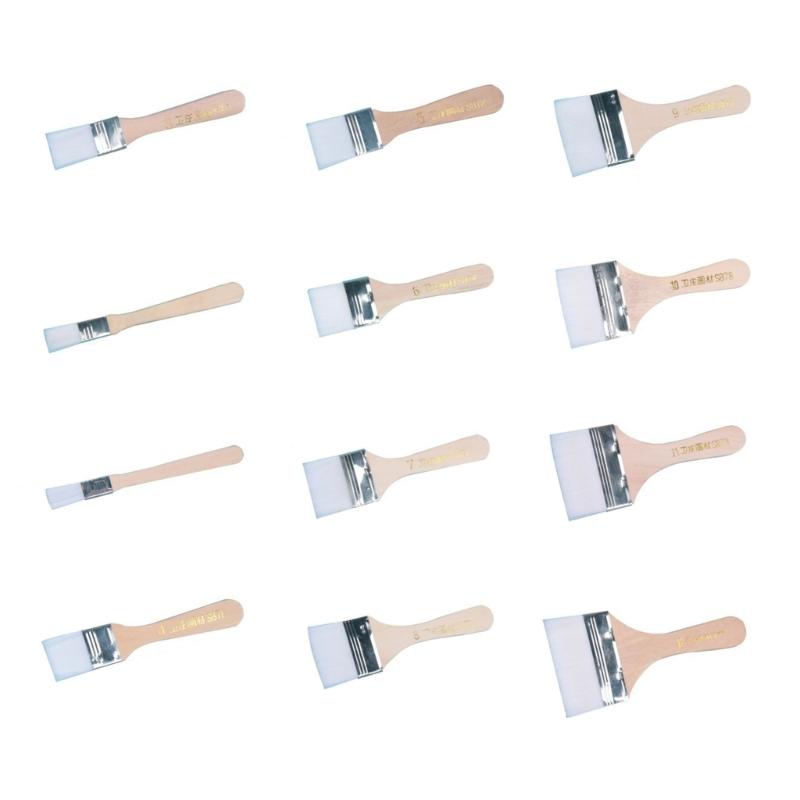 Nylon Bristles Flat Brush Kit, 12 Pack, Comfortable Grip Wood Handle Suitable for Artists, Crafts, and DIYer Enthusiasts 1
Nylon Bristles Flat Brush Kit, 12 Pack, Comfortable Grip Wood Handle Suitable for Artists, Crafts, and DIYer Enthusiasts 1