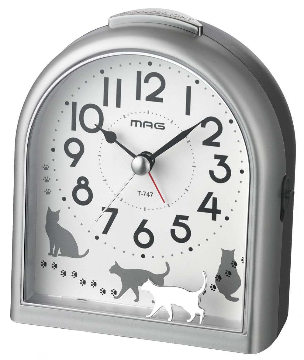 MAG Alarm Clock Table Clock Analog Cat Cat Animal Cute Children Silent Continuous Second Hand Electronic Sound Alarm Snooze Light Silver Migrat Noah
MAG Alarm Clock Table Clock Analog Cat Cat Animal Cute Children Silent Continuous Second Hand Electronic Sound Alarm Snooze Light Silver Migrat Noah