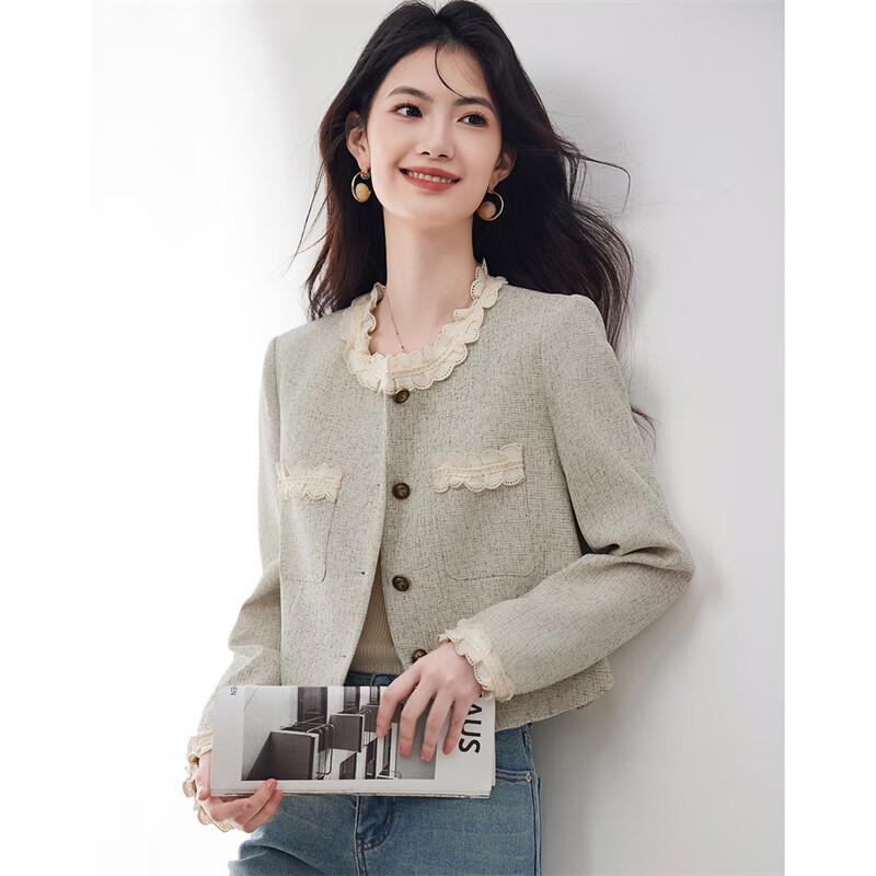 Женская элегантная короткая куртка с кружевной вставкой L
Женская элегантная короткая куртка с кружевной вставкой L