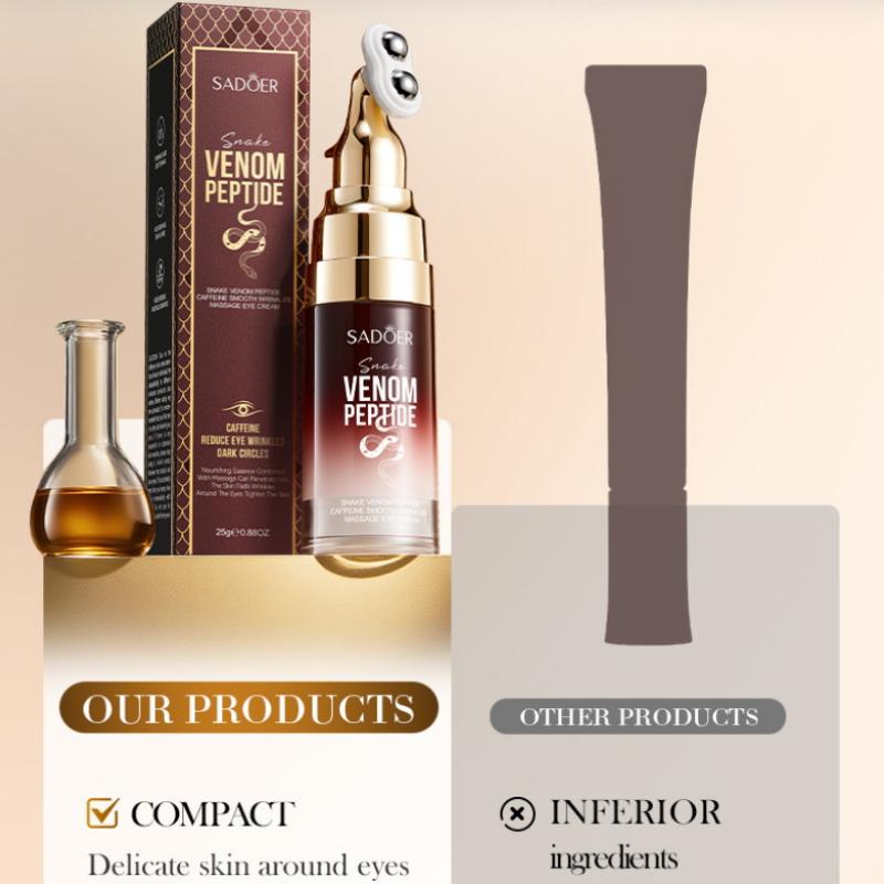 Sadoer Snake Venom Peptide Caffeine Anti Wrinkle Massage Eye Cream Anti Dark Circles Moisturizing Eyes Skin Care
Sadoer Snake Venom Peptide Caffeine Anti Wrinkle Massage Eye Cream Anti Dark Circles Moisturizing Eyes Skin Care