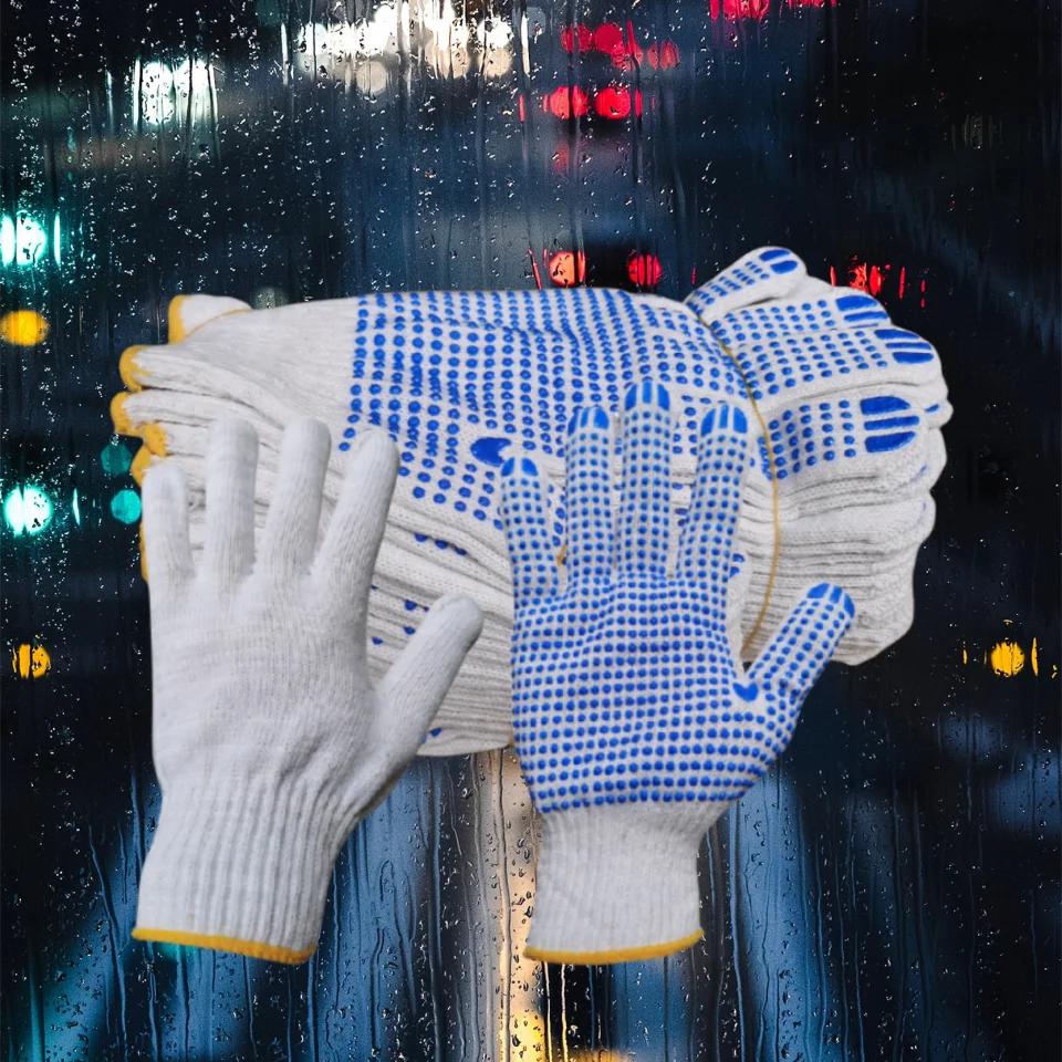 12 Pairs Cotton Polyester String Knit Work Gloves Safety Protection with PVC Dots Ideal for Industrial Warehouse Use
12 Pairs Cotton Polyester String Knit Work Gloves Safety Protection with PVC Dots Ideal for Industrial Warehouse Use