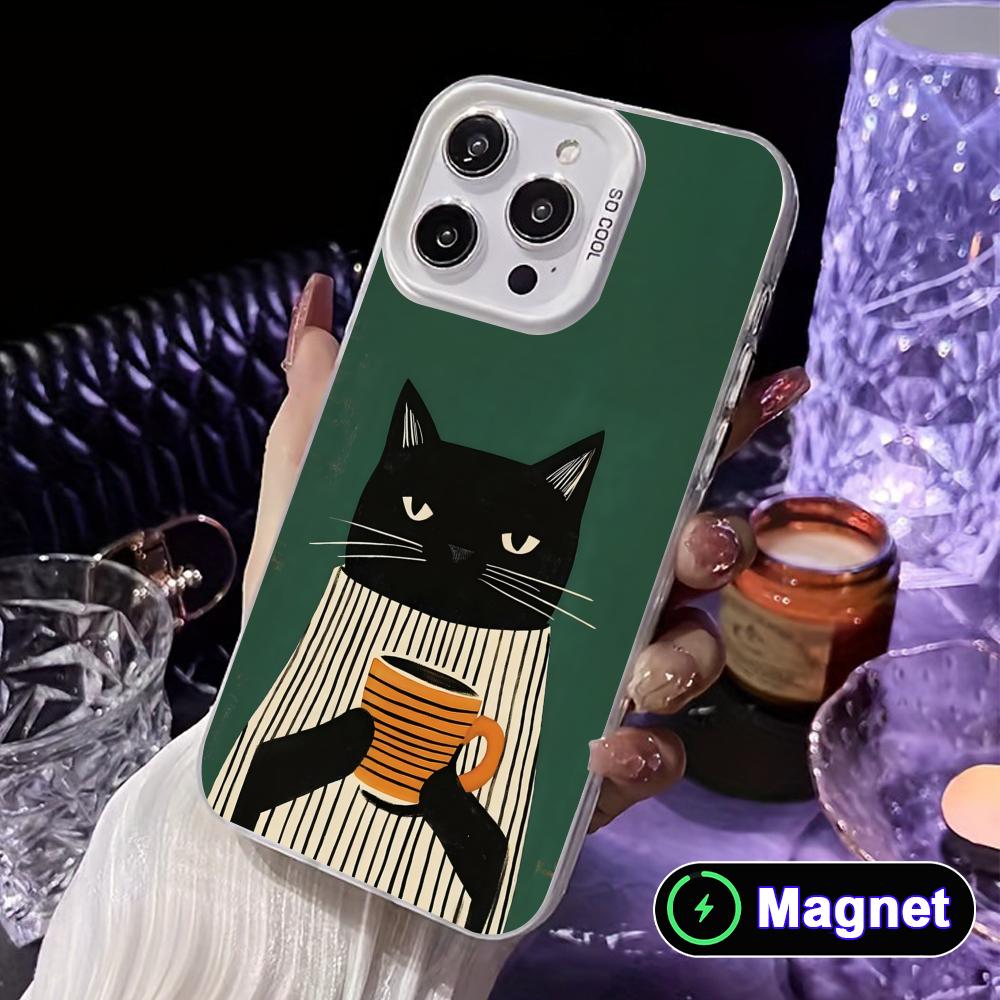 Cute Coffee Cat White Translucent MagSafe Mobile Phone Case for iPhone 17 16 15 14 13 12 11 X XR XS Air Pro Max Plus Cover iPhone 15
Cute Coffee Cat White Translucent MagSafe Mobile Phone Case for iPhone 17 16 15 14 13 12 11 X XR XS Air Pro Max Plus Cover iPhone 15