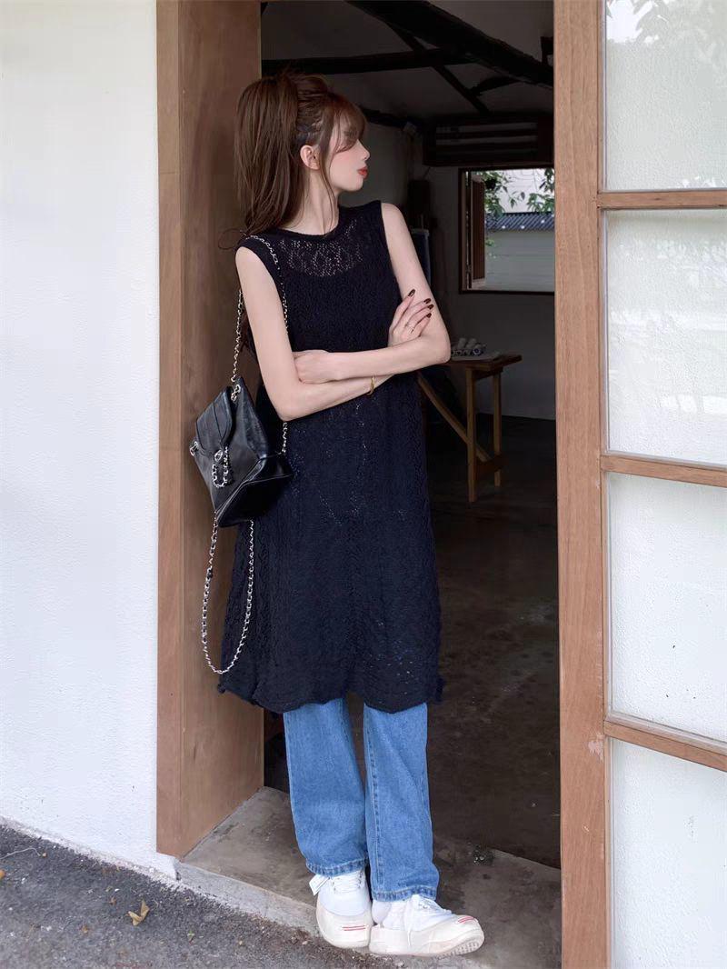 Spring 2026 Chic Sleeveless Age-Reducing Tank Dress With Hollow-Out Design 4XL 70-80kg чёрный
Spring 2026 Chic Sleeveless Age-Reducing Tank Dress With Hollow-Out Design 4XL 70-80kg чёрный