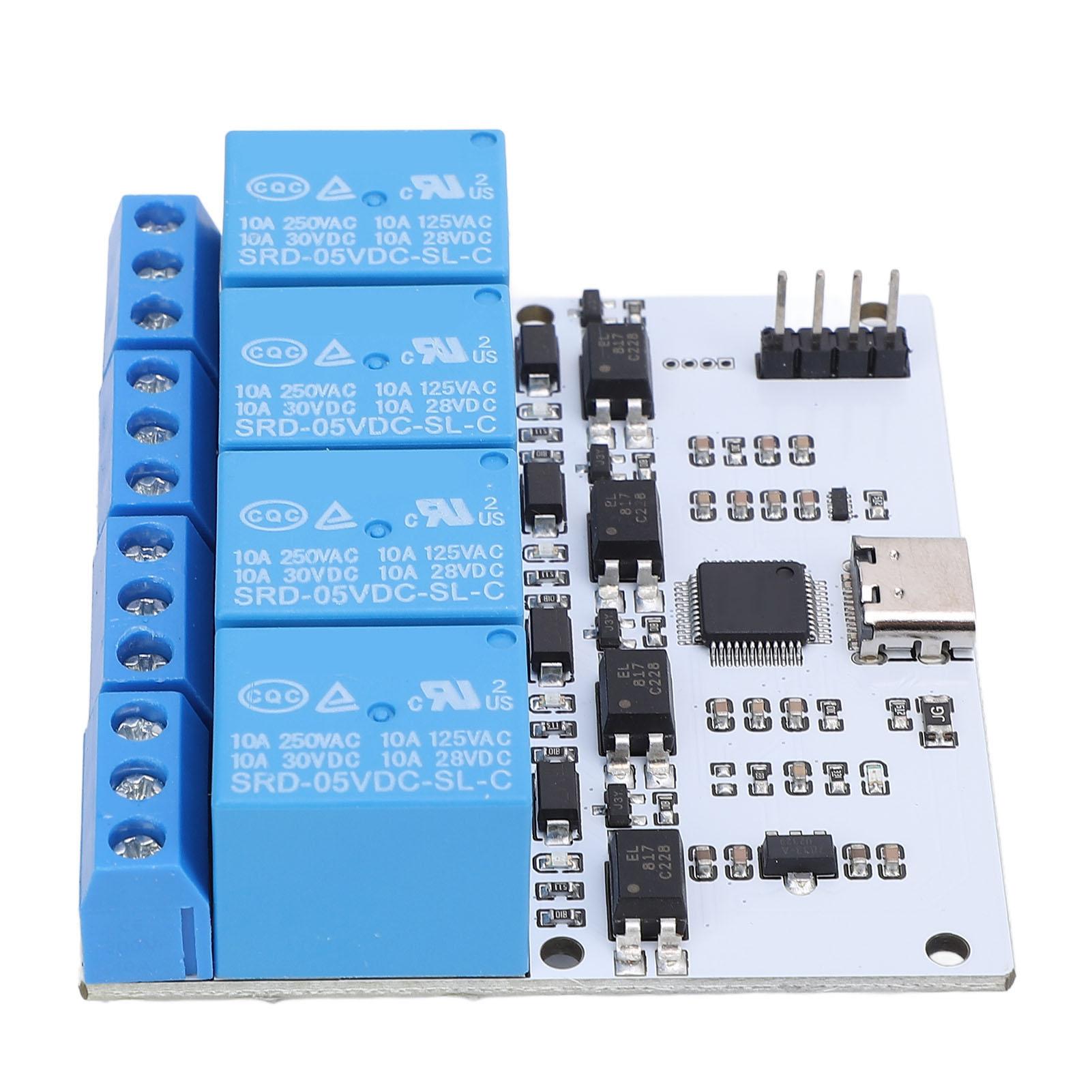 4 Channel USB to 340 Module Type C Interface Serial Control Relay Module Optocoupler Safety 5V
4 Channel USB to 340 Module Type C Interface Serial Control Relay Module Optocoupler Safety 5V