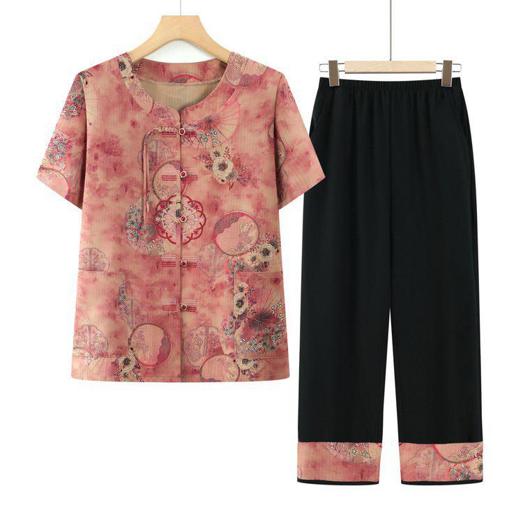 Comfortable Summer Printed Two-Piece Set for Middle-Aged and Elderly Women XL червоний
Comfortable Summer Printed Two-Piece Set for Middle-Aged and Elderly Women XL червоний