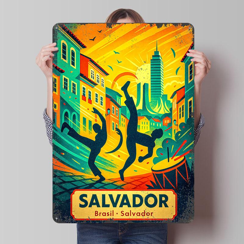 Salvador Brazil Travel Poster Customized Wall Art Vintage Metal Signs Retro Tin Plaque for Man Cave Home Decorations Desk Decor 7.9x11.8In(20x30cm)
Salvador Brazil Travel Poster Customized Wall Art Vintage Metal Signs Retro Tin Plaque for Man Cave Home Decorations Desk Decor 7.9x11.8In(20x30cm)