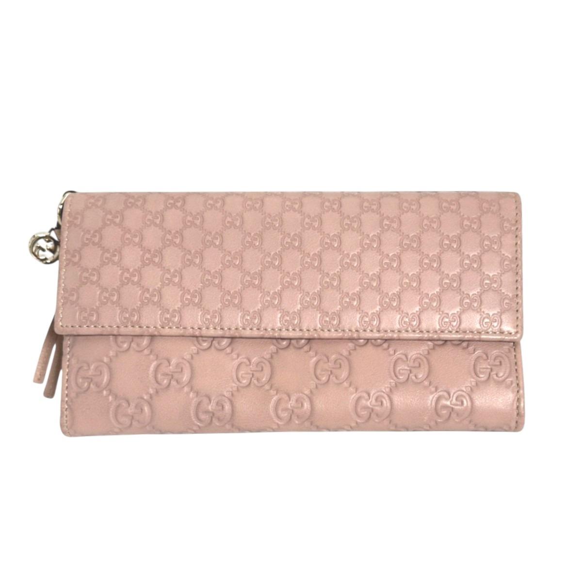 GUCCI Guccisima GG Long Wallet purse leather pink Women 323396 Used
GUCCI Guccisima GG Long Wallet purse leather pink Women 323396 Used