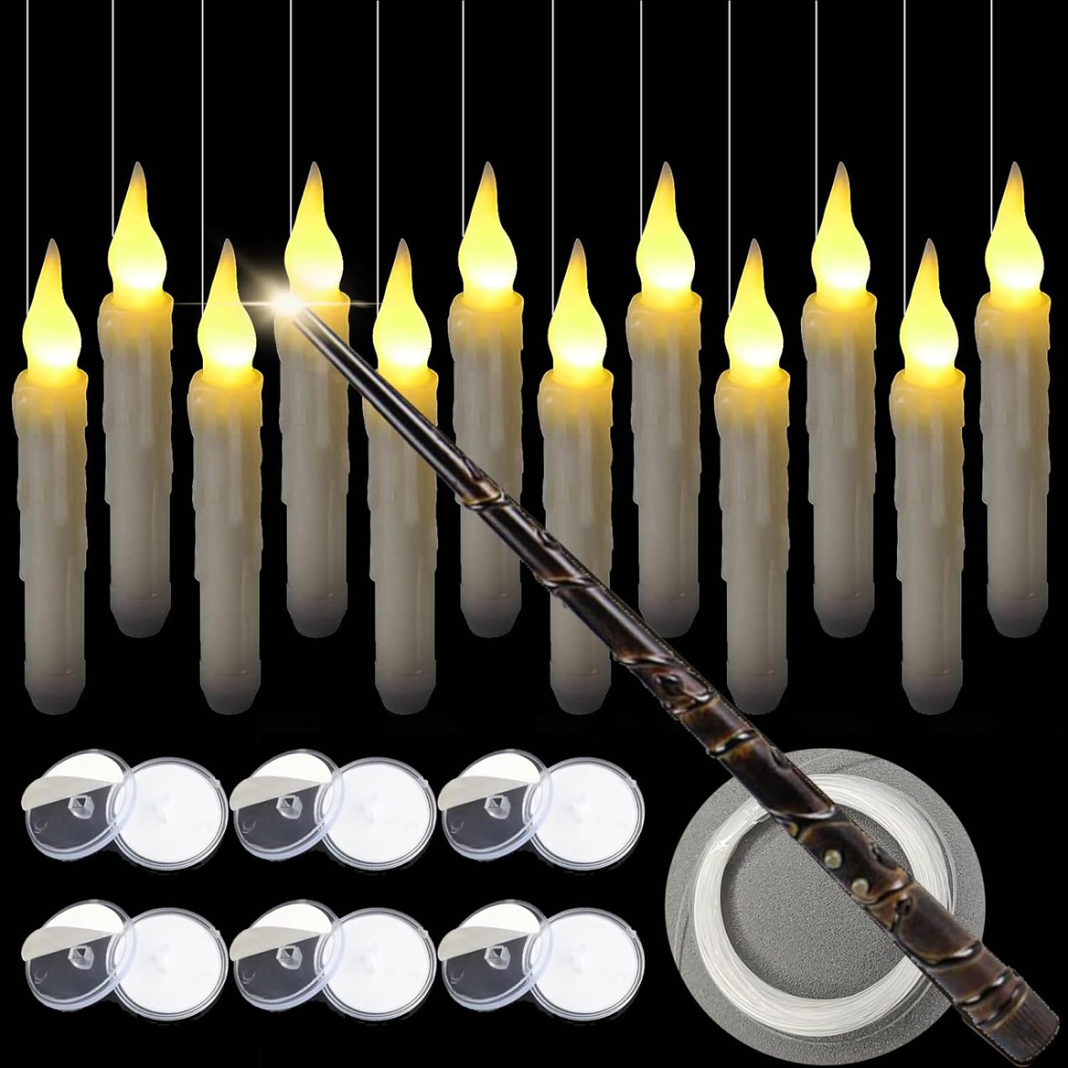 Плавающие свечи с волшебной палочкой, мерцающие теплым светом, светодиодные беспламенные свечи, конусные свечи для рождественской вечеринки в честь Хэллоуина 12ps
Плавающие свечи с волшебной палочкой, мерцающие теплым светом, светодиодные беспламенные свечи, конусные свечи для рождественской вечеринки в честь Хэллоуина 12ps