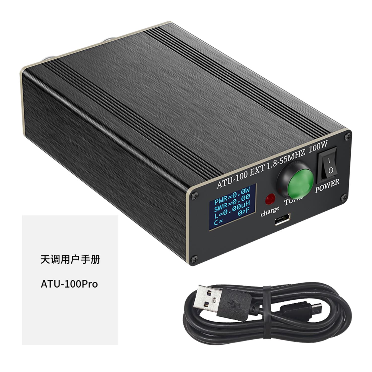 ATU-100Pro Automatic Antenna Tuner 1.8-55MHz 0.96 Inch OLED Display Fast Auto Tuning Metal Case for Ham Radio чёрный
ATU-100Pro Automatic Antenna Tuner 1.8-55MHz 0.96 Inch OLED Display Fast Auto Tuning Metal Case for Ham Radio чёрный