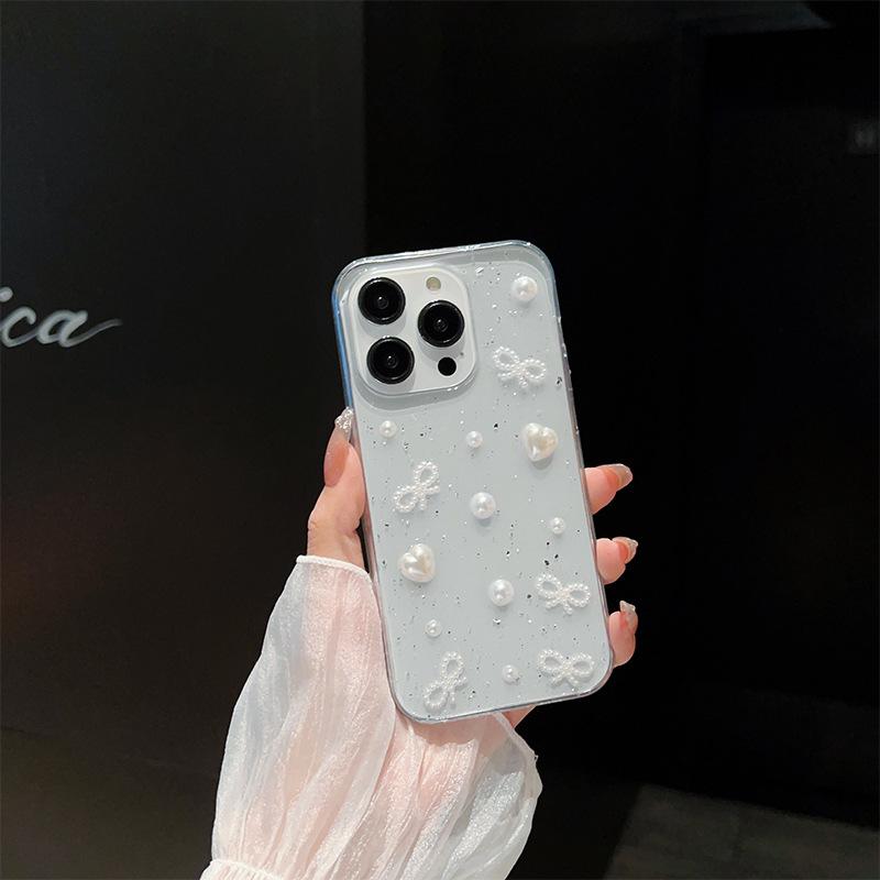Ins Style Transparent Epoxy Phone Case for Apple 17Promax Pearl 16plus Silver Foil Bow Love Heart For iPhone 17Promax
Ins Style Transparent Epoxy Phone Case for Apple 17Promax Pearl 16plus Silver Foil Bow Love Heart For iPhone 17Promax