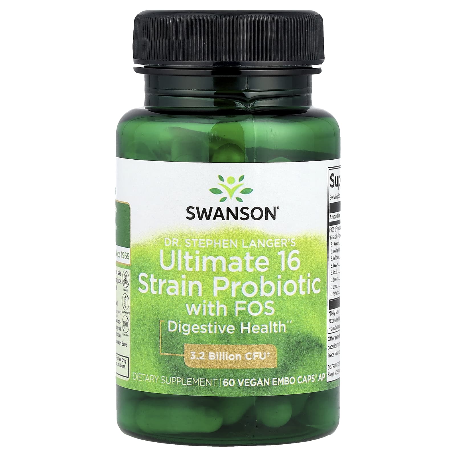 Erin Stokes Stephen Langer Ultimate 16 Probiotics with Fos, Vegan Embo Caps® Ap 60 Tablets
Erin Stokes Stephen Langer Ultimate 16 Probiotics with Fos, Vegan Embo Caps® Ap 60 Tablets