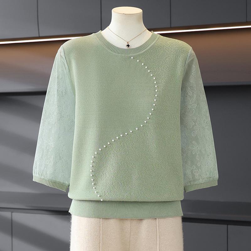 Mom s Spring 2026 Stylish Knit Top with Gauze Sleeves for Middle-aged & Elderly Women 3XL (suggested 140-160 jin)
Mom s Spring 2026 Stylish Knit Top with Gauze Sleeves for Middle-aged & Elderly Women 3XL (suggested 140-160 jin)
