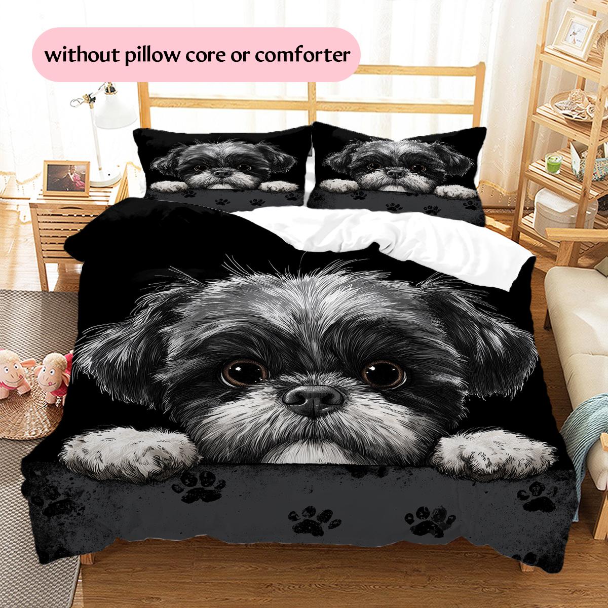Black Shih Tzu Pattern Bedding Home Decoration Birthday Gift (1 * duvet cover + 2 * pillowcase, without core) 135x200cm
Black Shih Tzu Pattern Bedding Home Decoration Birthday Gift (1 * duvet cover + 2 * pillowcase, without core) 135x200cm