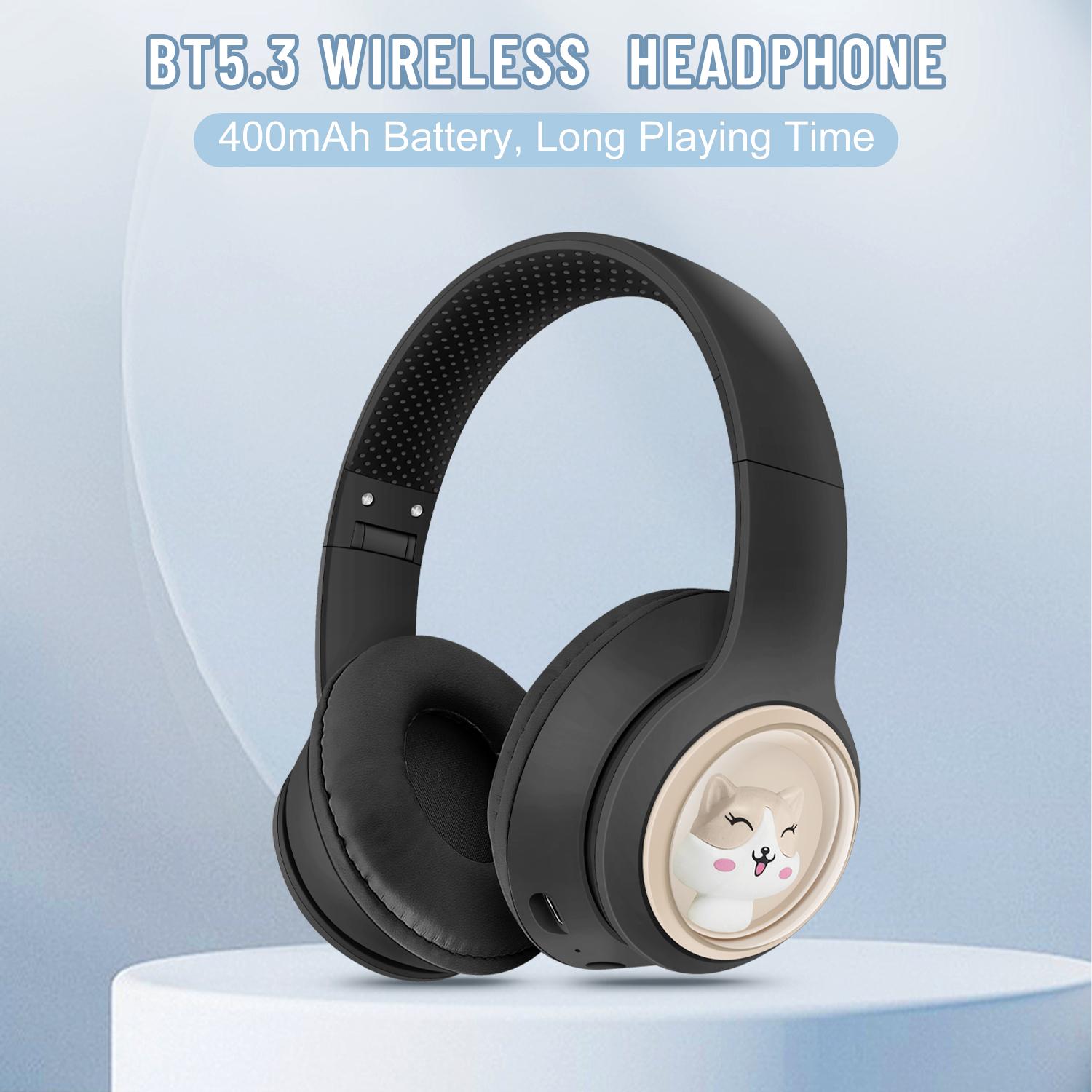 AKZ-06 Cartoon Animal Foldable Over-Ear Bluetooth-compatible Headphones Low Latency Gaming Headset Black
AKZ-06 Cartoon Animal Foldable Over-Ear Bluetooth-compatible Headphones Low Latency Gaming Headset Black