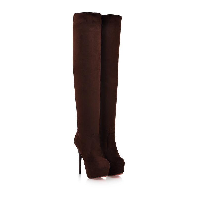 Super High Waterproof Platform Stiletto Heel Winter Women s Flock Boots Short Plush High Heel Large Size Over-The-Knee Boots 39 коричневий
Super High Waterproof Platform Stiletto Heel Winter Women s Flock Boots Short Plush High Heel Large Size Over-The-Knee Boots 39 коричневий