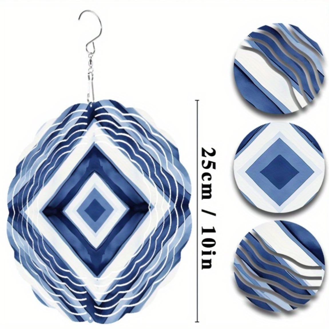 3D Geometric Metal Wind Spinner for Outdoor Garden Decor Blue and White Hanging Yard Art All Season Durable Wind Sculpture for Patio and Home 01A
3D Geometric Metal Wind Spinner for Outdoor Garden Decor Blue and White Hanging Yard Art All Season Durable Wind Sculpture for Patio and Home 01A