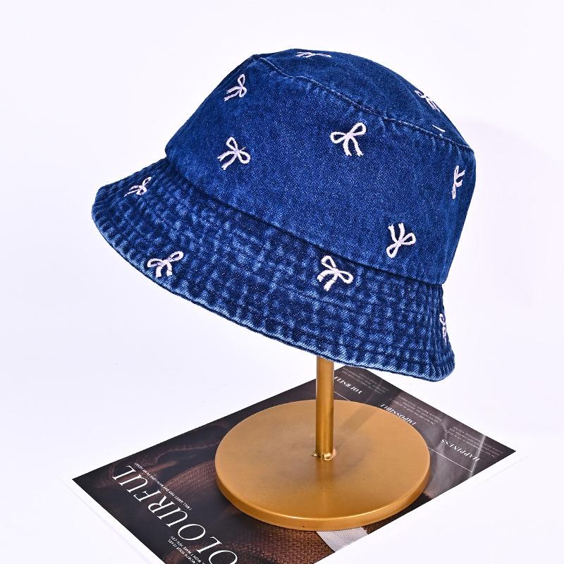 Bow embroidered fisherman hat children s summer new outdoor sunshade sunscreen hat retro denim washbasin hat One Size
Bow embroidered fisherman hat children s summer new outdoor sunshade sunscreen hat retro denim washbasin hat One Size