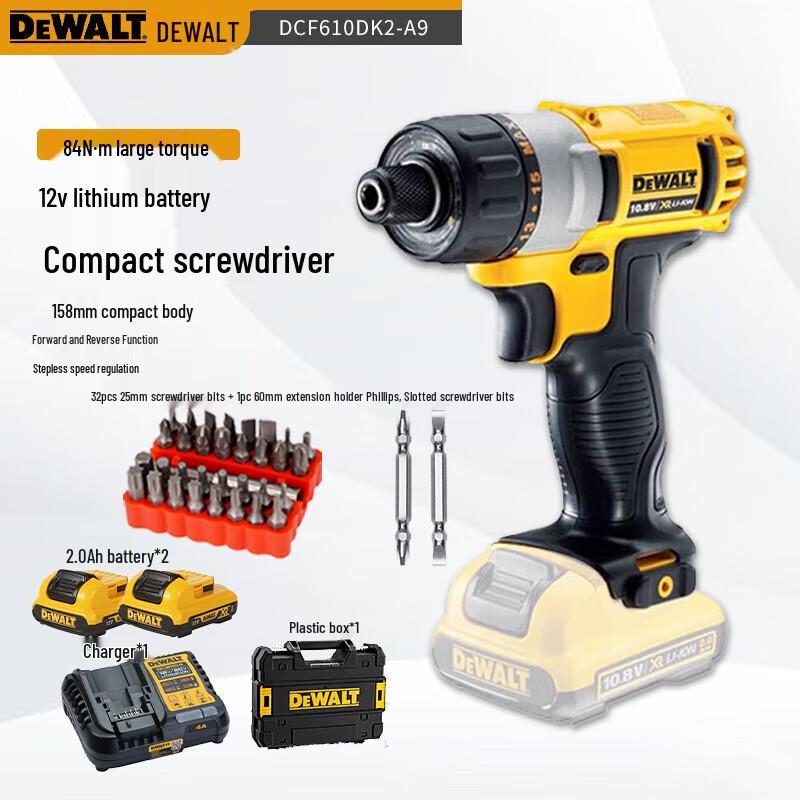 DeWalt 12V MAX Cordless Screwdriver Kit CN plug (adapter included)
DeWalt 12V MAX Cordless Screwdriver Kit CN plug (adapter included)