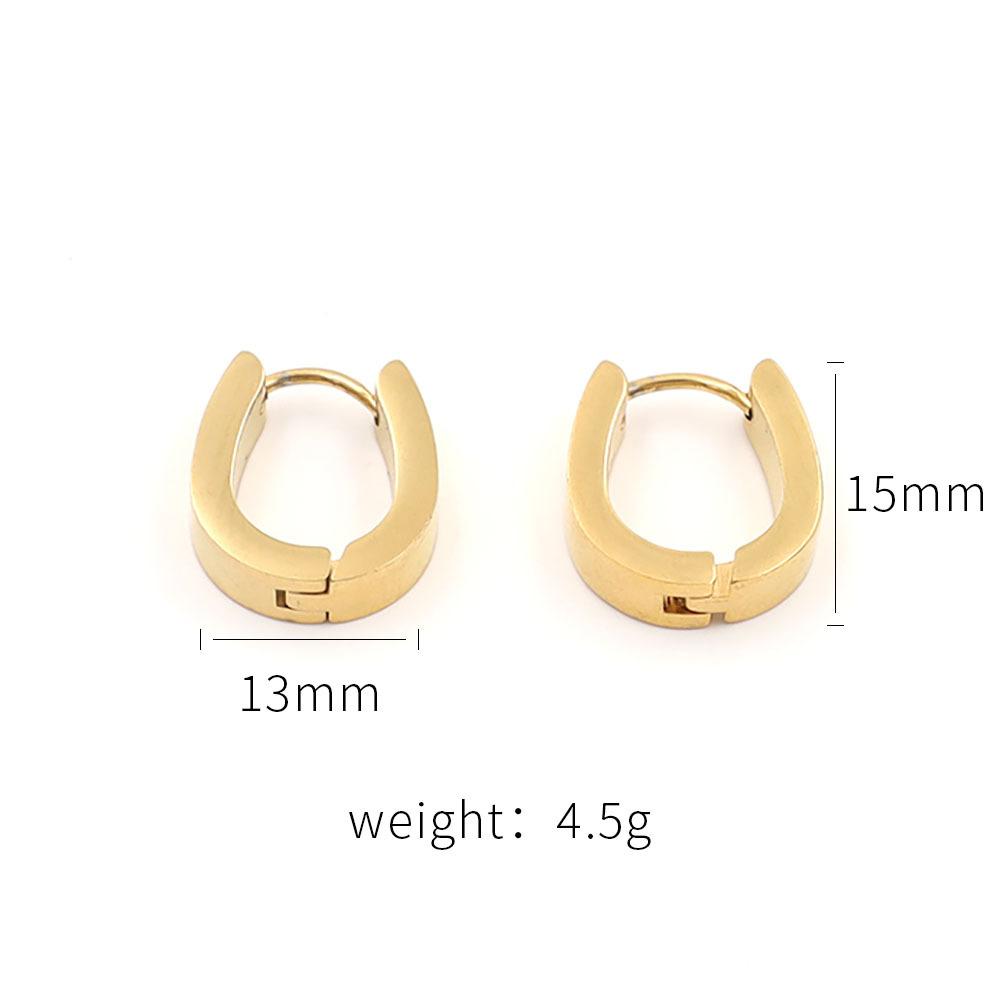 Stylish And Simple 18K Gold Oval Earrings, High-End Niche Titanium Steel Smooth U-Shaped Earrings For Women золотий
Stylish And Simple 18K Gold Oval Earrings, High-End Niche Titanium Steel Smooth U-Shaped Earrings For Women золотий