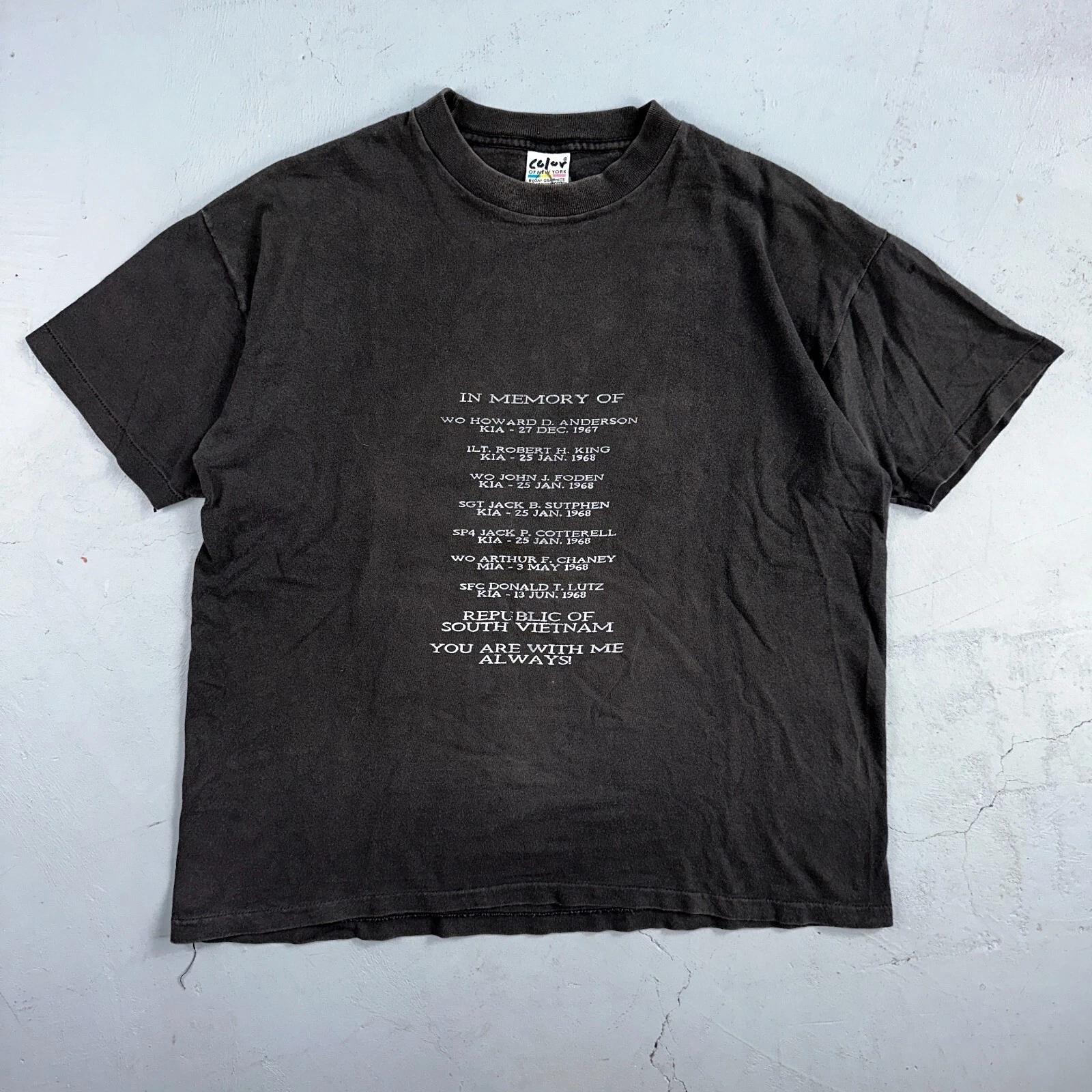 South Vietnam RIP VTG T Shirt Single Stitch Memorial War Army Military USA Faded L
South Vietnam RIP VTG T Shirt Single Stitch Memorial War Army Military USA Faded L