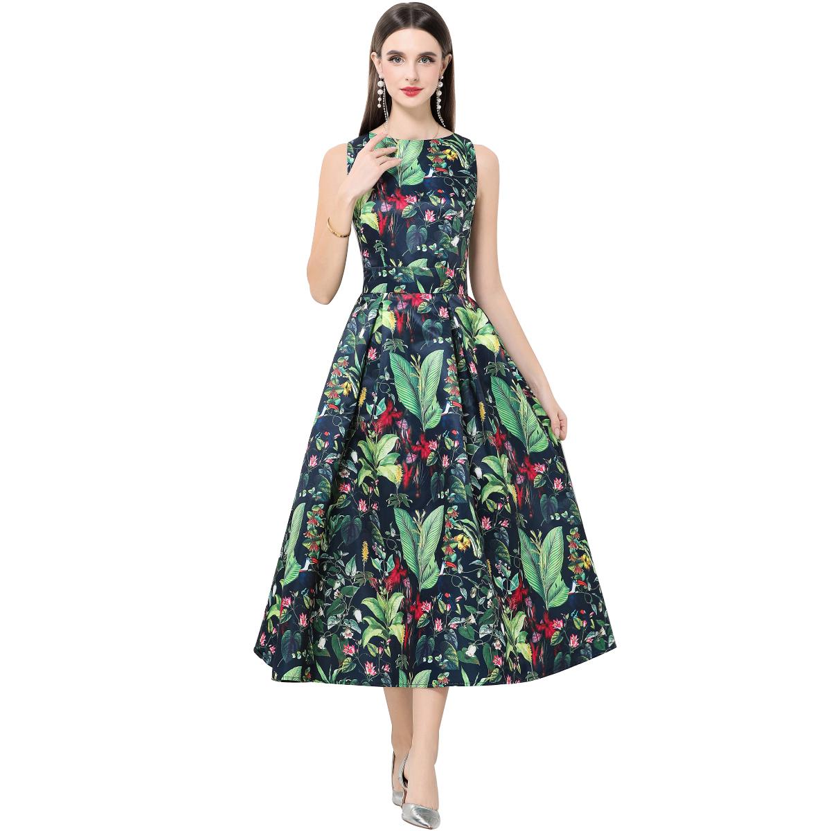 Summer Women Designer Print Green Runway Dress Sleeveless High Waist Long Maxi Tank Party Dresses XXL
Summer Women Designer Print Green Runway Dress Sleeveless High Waist Long Maxi Tank Party Dresses XXL