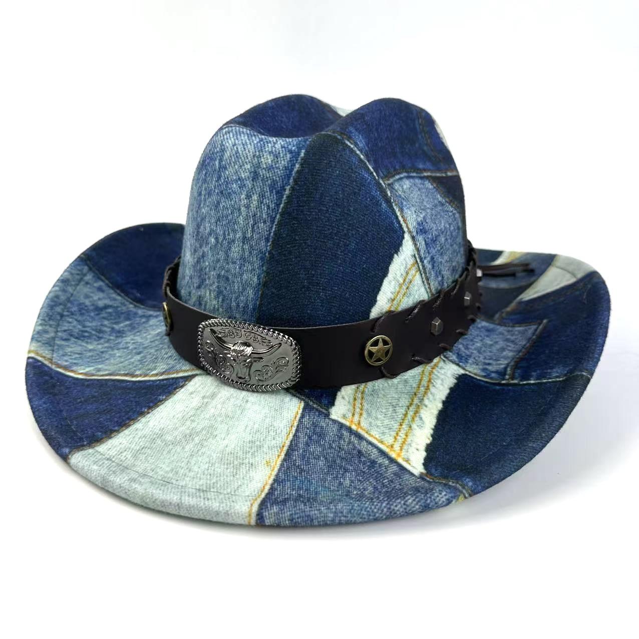 Travel Vacation Jazz Hat Ethnic Style Top Hat Style Western Retro Denim Hat 56-58cm темно-синього кольору
Travel Vacation Jazz Hat Ethnic Style Top Hat Style Western Retro Denim Hat 56-58cm темно-синього кольору