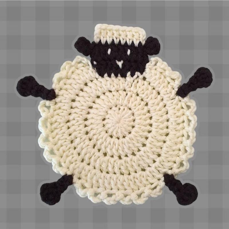 Hand-Crocheted Lamb Heat-Resistant Coaster - Whimsical Woven Drink Pad for Family Party Table Decor & Household Use
Hand-Crocheted Lamb Heat-Resistant Coaster - Whimsical Woven Drink Pad for Family Party Table Decor & Household Use