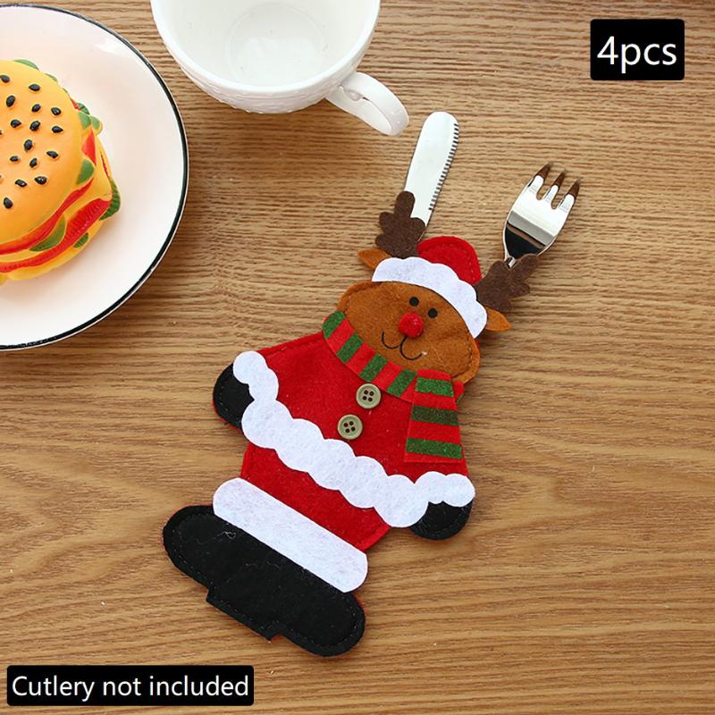 4Pcs Christmas Cutlery Holder Knife Fork Pocket Bags Santa Claus Home Dinner Ornament Decor Xmas Tableware Cover Set
4Pcs Christmas Cutlery Holder Knife Fork Pocket Bags Santa Claus Home Dinner Ornament Decor Xmas Tableware Cover Set