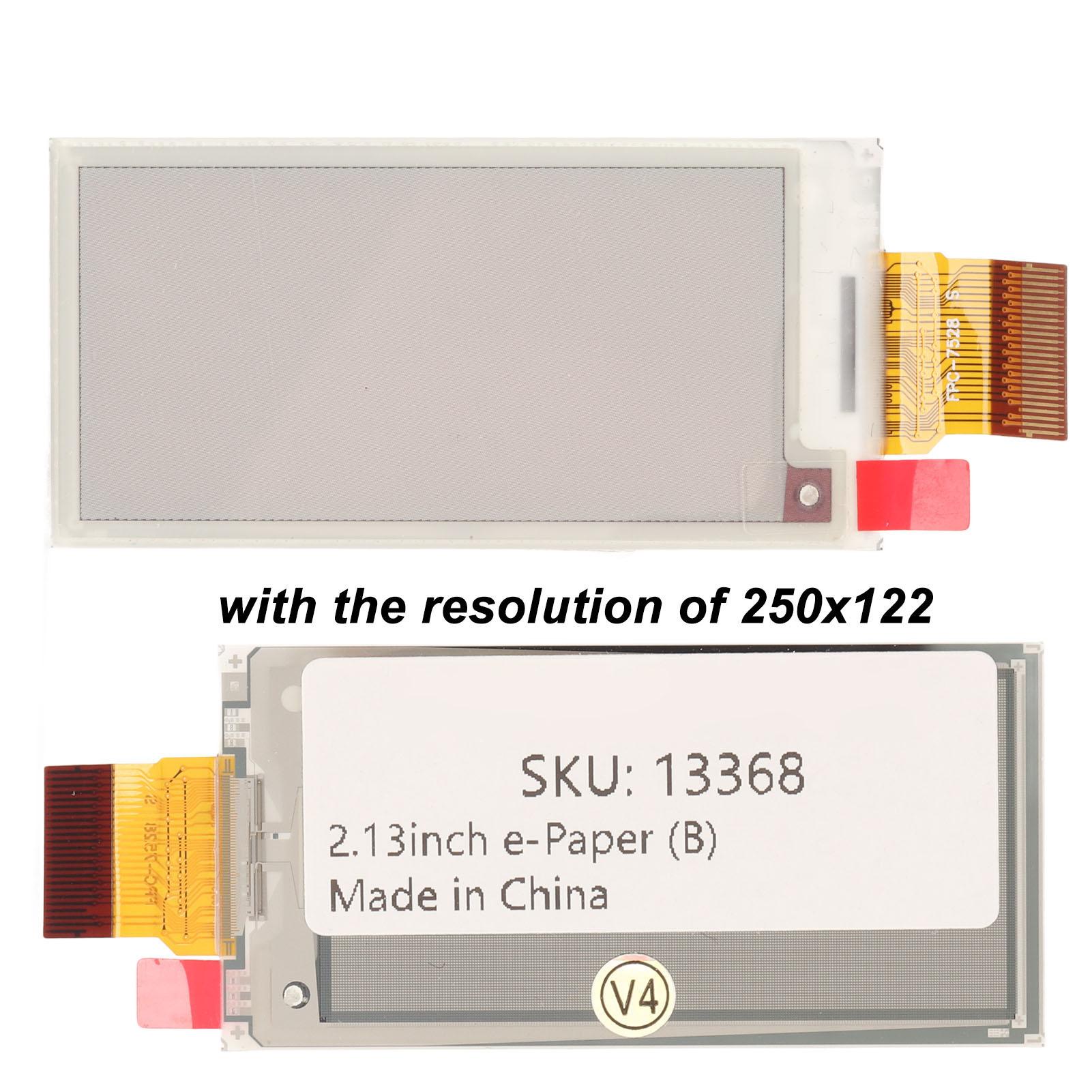 Ink Display 2.13 Inch 250x122 3 Colors 3 4 Wire SPI Wide Angle 15s Refresh E Paper Screen for RasPi 
Ink Display 2.13 Inch 250x122 3 Colors 3 4 Wire SPI Wide Angle 15s Refresh E Paper Screen for RasPi