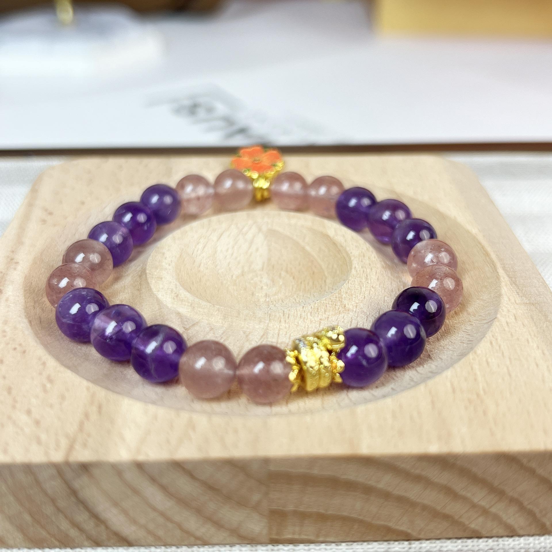 Natural amethyst strawberry crystal bracelet Bangles Women Fashion Jewelry accessories Gift
Natural amethyst strawberry crystal bracelet Bangles Women Fashion Jewelry accessories Gift