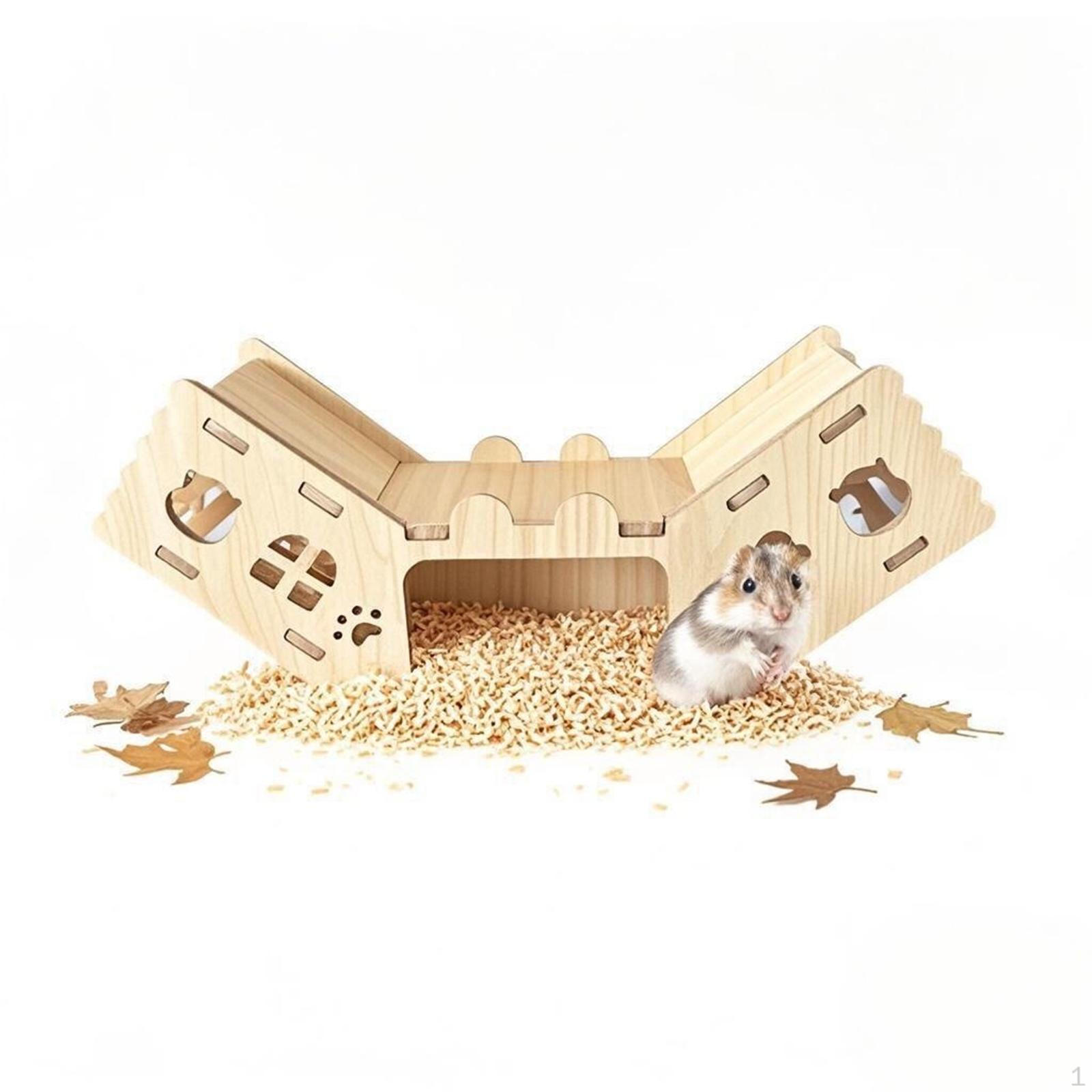 Lightweight And Versatile Wooden Hamster Burrow Tunnel with 3 Sections
Lightweight And Versatile Wooden Hamster Burrow Tunnel with 3 Sections