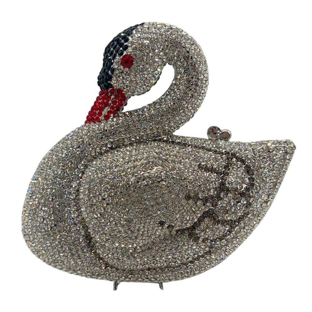 Swan Shaped Crystal Evening Bags Diamond Sparkling Clutch Purses Rhinestone Hard Metal Handbags Wedding Party Bag
Swan Shaped Crystal Evening Bags Diamond Sparkling Clutch Purses Rhinestone Hard Metal Handbags Wedding Party Bag