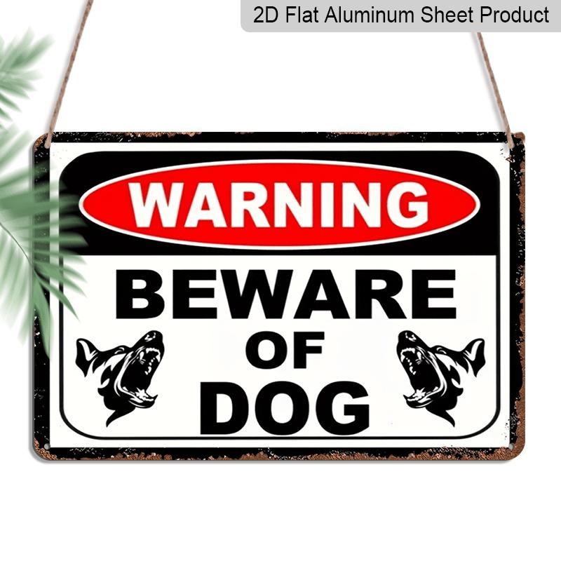 2D Flat, Vintage Beware of Dog Warning Sign - Heavy-Duty Aluminium Security Plaque with Red Danger Text - 8x12 Inch Indoor/Outdoor Decoration for 20*30cm
2D Flat, Vintage Beware of Dog Warning Sign - Heavy-Duty Aluminium Security Plaque with Red Danger Text - 8x12 Inch Indoor/Outdoor Decoration for 20*30cm