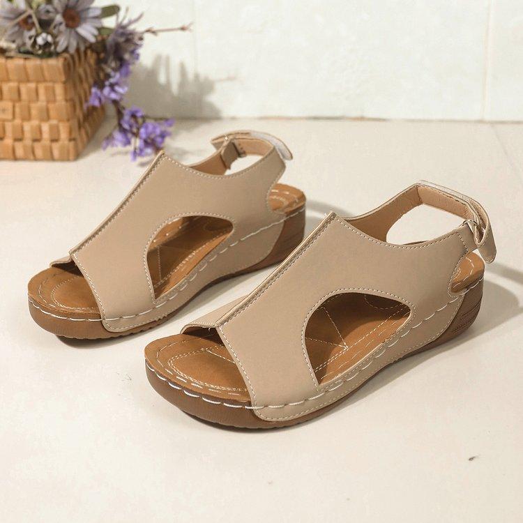 New large size Velcro wedge sandals sewing line breathable routed beach sandals 43
New large size Velcro wedge sandals sewing line breathable routed beach sandals 43