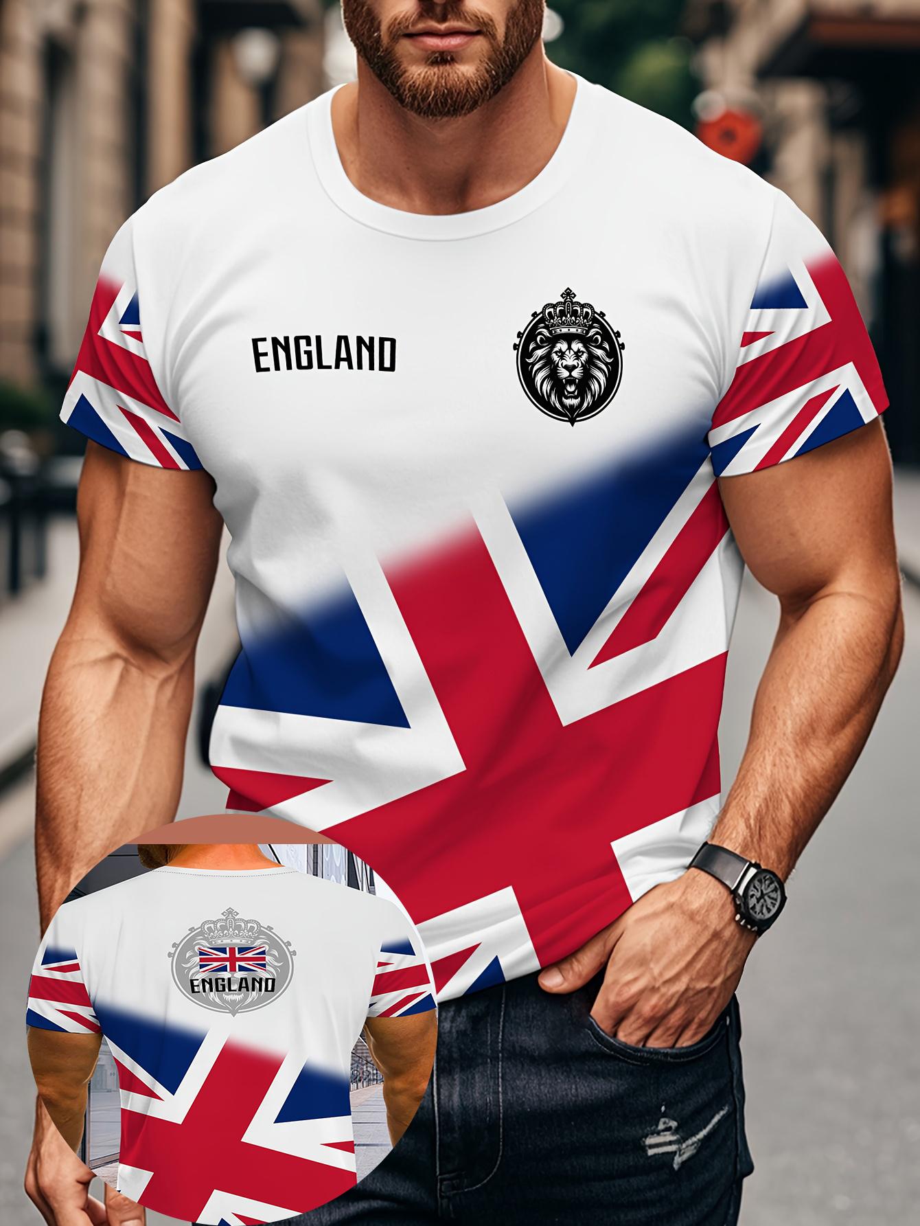 The British Flag Graphic 3D Print T-shirt for Men Summer Short Sleeve White & Blue O-neck Tees Casual Oversized Tops XXS
The British Flag Graphic 3D Print T-shirt for Men Summer Short Sleeve White & Blue O-neck Tees Casual Oversized Tops XXS