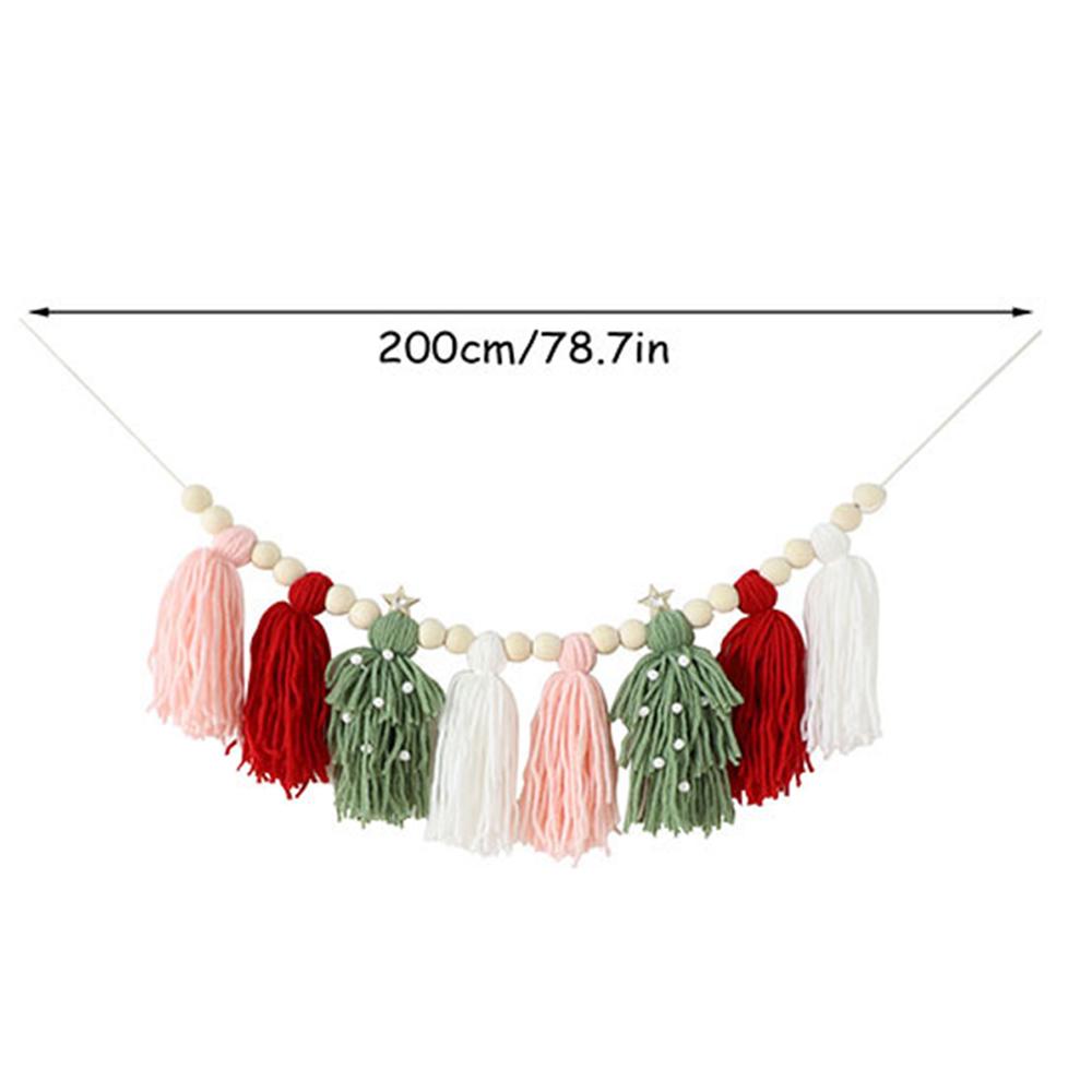 Wood Bead Tassel Garland Christmas Home Decoration Winter Party Window Door Wall Hanging Ornaments Boho Style Tassel Pendant
Wood Bead Tassel Garland Christmas Home Decoration Winter Party Window Door Wall Hanging Ornaments Boho Style Tassel Pendant