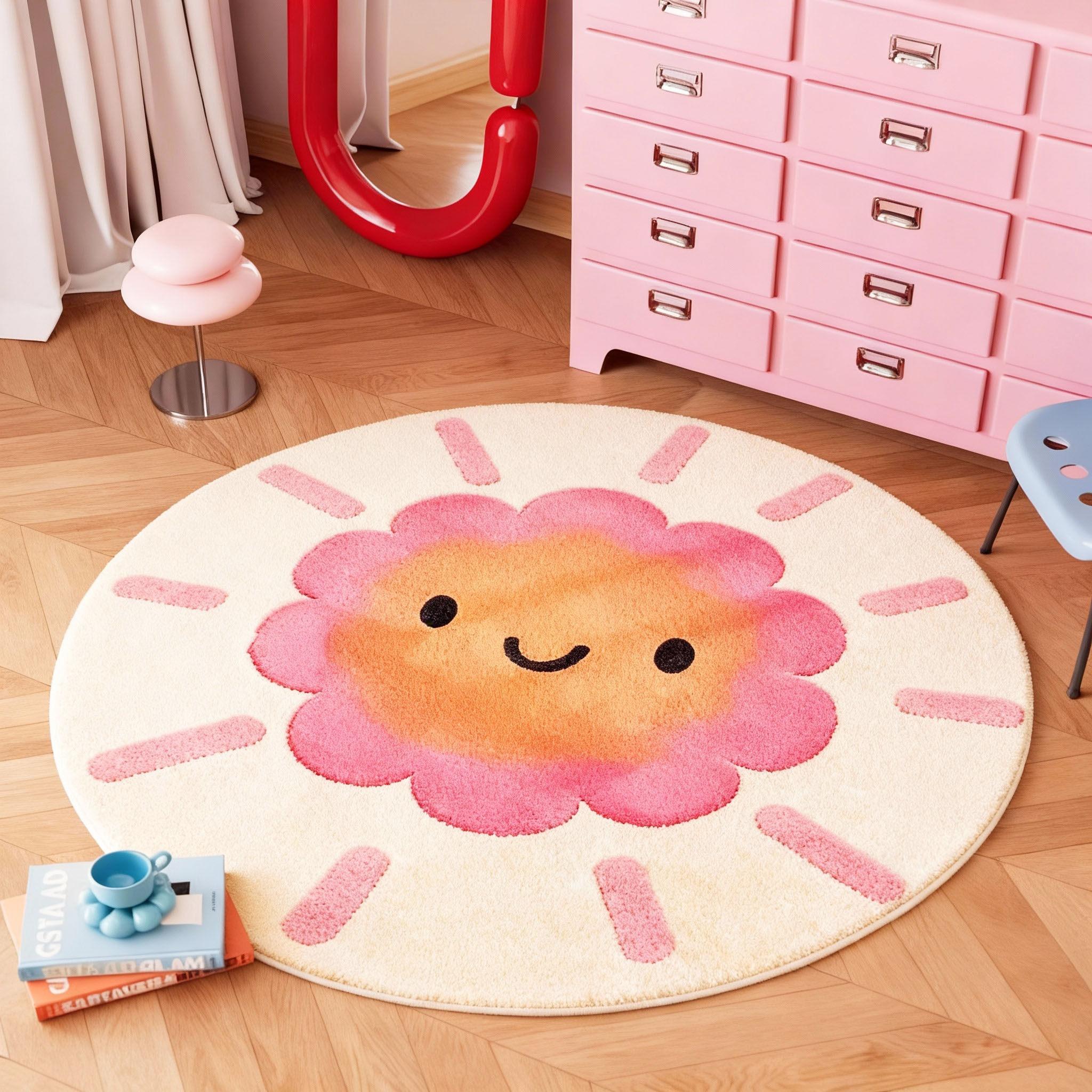 Sun Flower Bedroom Decor Round Carpet Thick Plush Carpets for Living Room Fluffy Soft Bedside Floor Mat Washable Children s Rug 60CM
Sun Flower Bedroom Decor Round Carpet Thick Plush Carpets for Living Room Fluffy Soft Bedside Floor Mat Washable Children s Rug 60CM