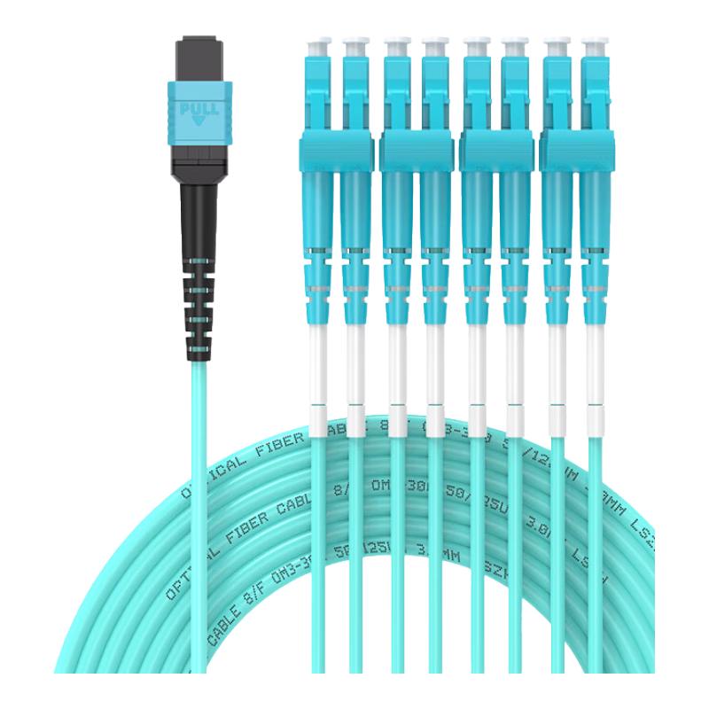 EB-LINK OM3 MPO-LC 8-Core Multimode Fiber Optic Patch Cable, 50m
EB-LINK OM3 MPO-LC 8-Core Multimode Fiber Optic Patch Cable, 50m