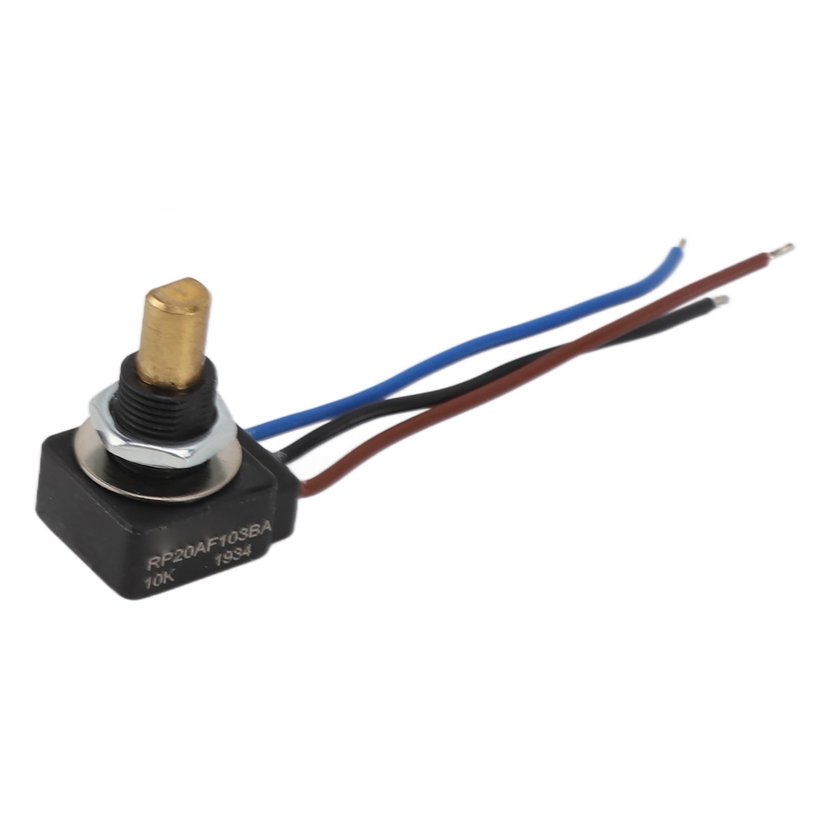 Rotary Potentiometer with Connector Wire 10K Ohm Linear Taper Adjustable Resistance 3 Pin
Rotary Potentiometer with Connector Wire 10K Ohm Linear Taper Adjustable Resistance 3 Pin