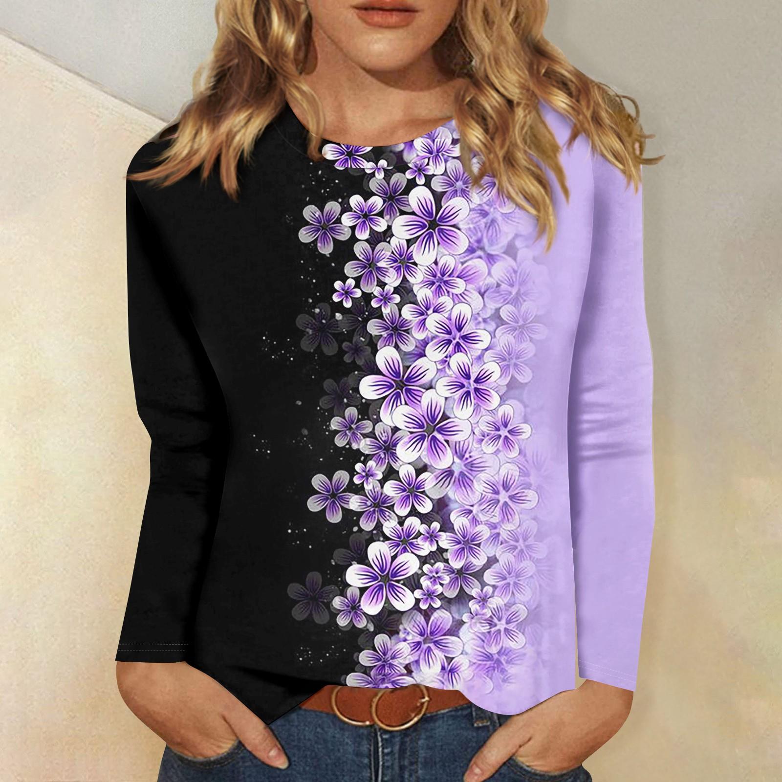 Жіночі сорочки з довгим рукавом. Трійники з милим принтом. Блузки. Повсякденні топи. Пуловери. S фіолетовий
Жіночі сорочки з довгим рукавом. Трійники з милим принтом. Блузки. Повсякденні топи. Пуловери. S фіолетовий