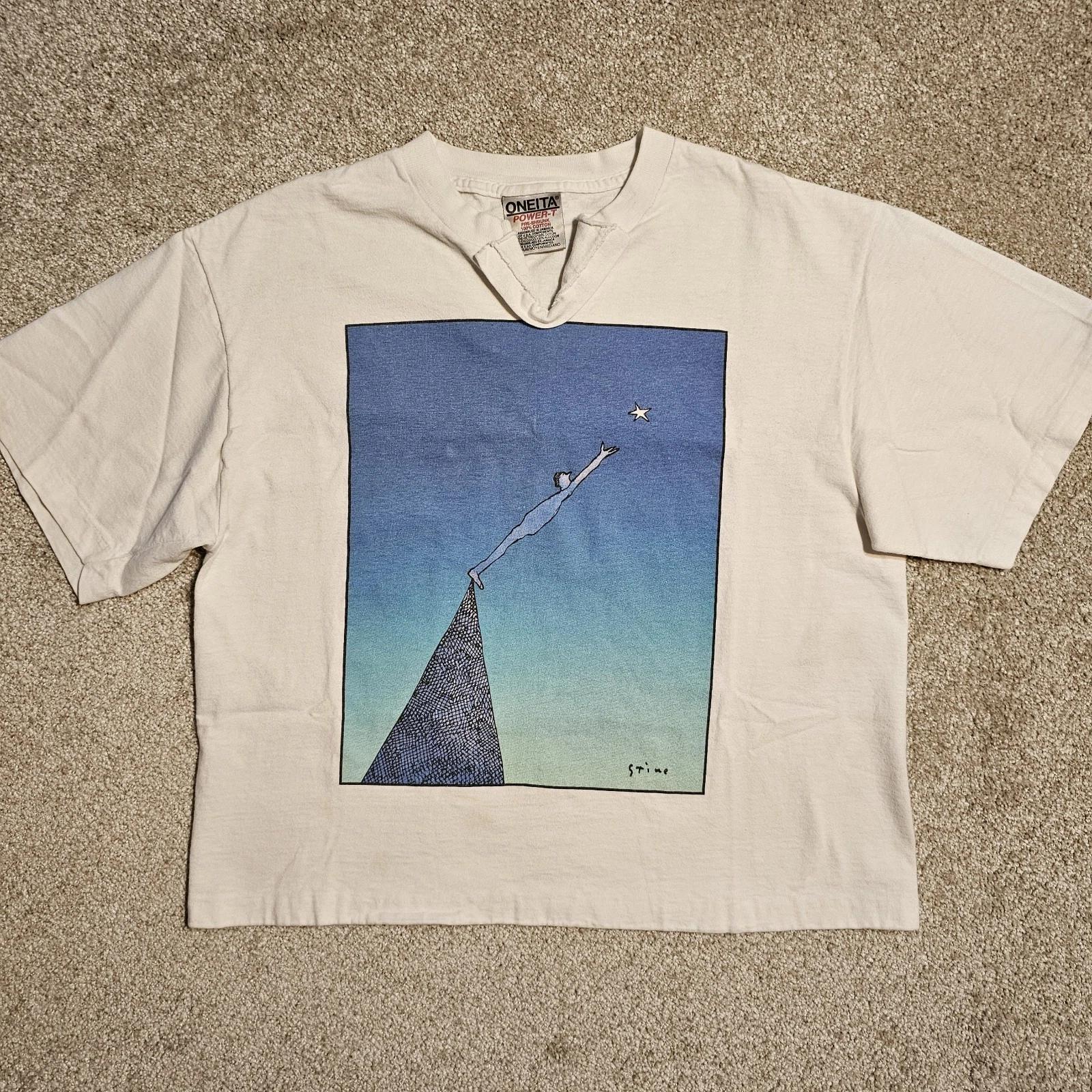 Vintage 90s Richard Stine Reaching Star Art T-shirt Mens M Grunge Cropped Artist 4XL
Vintage 90s Richard Stine Reaching Star Art T-shirt Mens M Grunge Cropped Artist 4XL