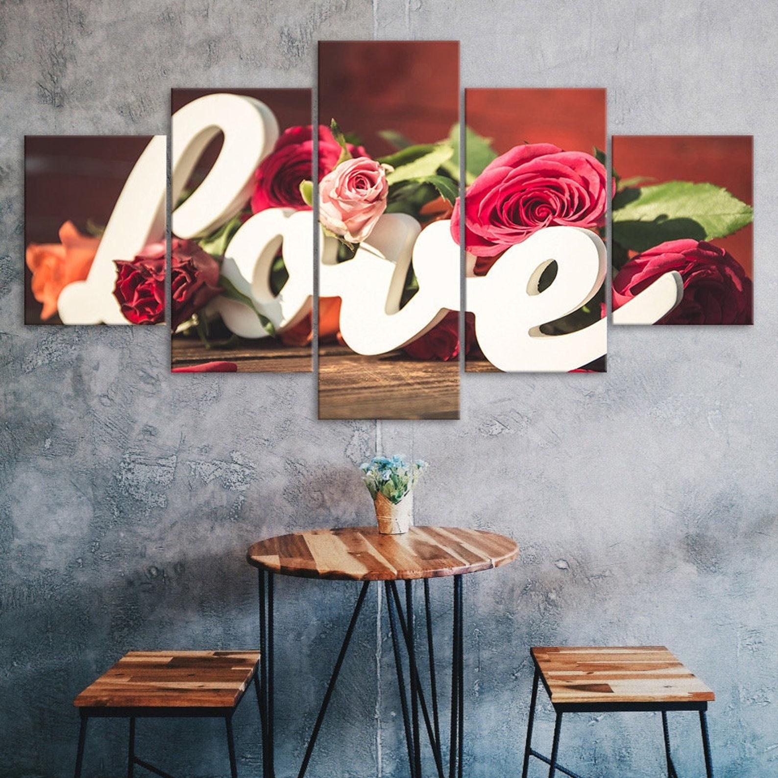 Sign Love Red Rose Flowers Romantic Scene 5 Piece Five Panel Wall Canvas Print Modern Art Poster Picture Home Decor Gift For Him For Her 20X35 20X45 20X55CM
Sign Love Red Rose Flowers Romantic Scene 5 Piece Five Panel Wall Canvas Print Modern Art Poster Picture Home Decor Gift For Him For Her 20X35 20X45 20X55CM