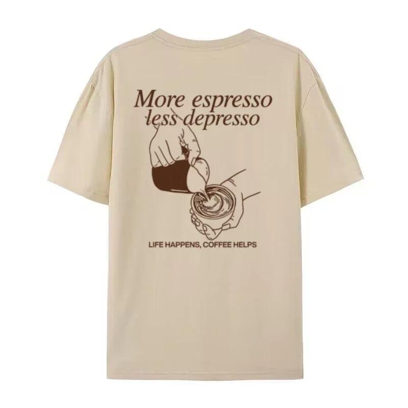 More Espresso Funny Coffee TShirts Cute Barista Graphic Tee Loose Fashion Streetwear Top Women Unisex Retro Caffeine Lover T Shirt 2XL
More Espresso Funny Coffee TShirts Cute Barista Graphic Tee Loose Fashion Streetwear Top Women Unisex Retro Caffeine Lover T Shirt 2XL