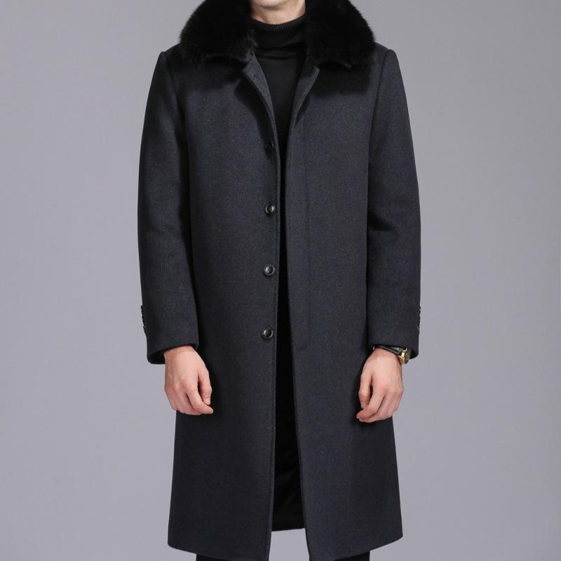 New winter cashmere coat for men, middle-aged dad, long wool windbreaker, removable down liner woolen coat 200
New winter cashmere coat for men, middle-aged dad, long wool windbreaker, removable down liner woolen coat 200