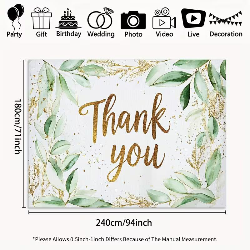 2D Greenery Thank You Backdrop Wedding & Bridal Shower Photography Background 47.2x31.5inch/120*80cm
2D Greenery Thank You Backdrop Wedding & Bridal Shower Photography Background 47.2x31.5inch/120*80cm