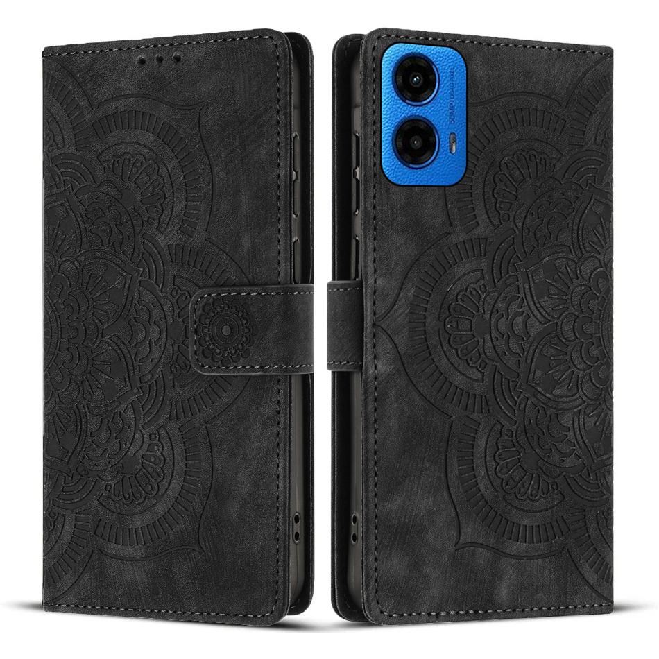 For Motorola Moto G34 5G/Motorola Moto G45 5G Leather Case WANLONFENG HDM Series Mandala Imprint Wallet Stand Phone Cover Black
For Motorola Moto G34 5G/Motorola Moto G45 5G Leather Case WANLONFENG HDM Series Mandala Imprint Wallet Stand Phone Cover Black