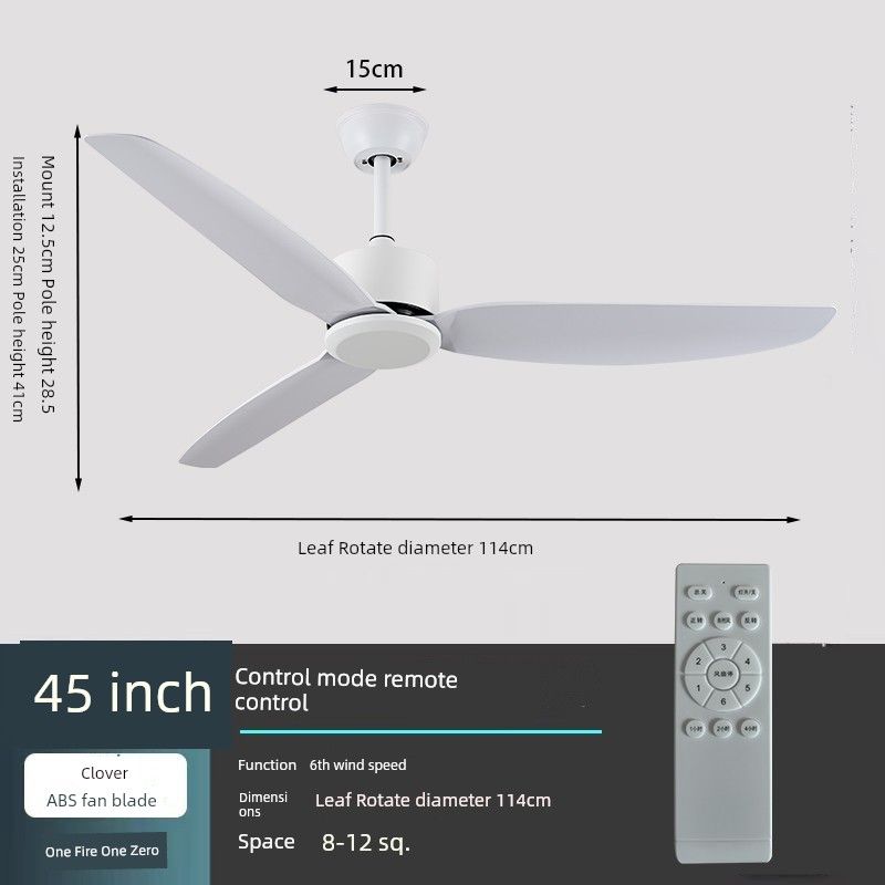Large Wind Dining Retro Ceiling Fan Black Mute Remote Control Fan Living Room Home Commercial Restaurant Minimalist Electric Fan 45inch All White Three-Leaf + Remote Control
Large Wind Dining Retro Ceiling Fan Black Mute Remote Control Fan Living Room Home Commercial Restaurant Minimalist Electric Fan 45inch All White Three-Leaf + Remote Control