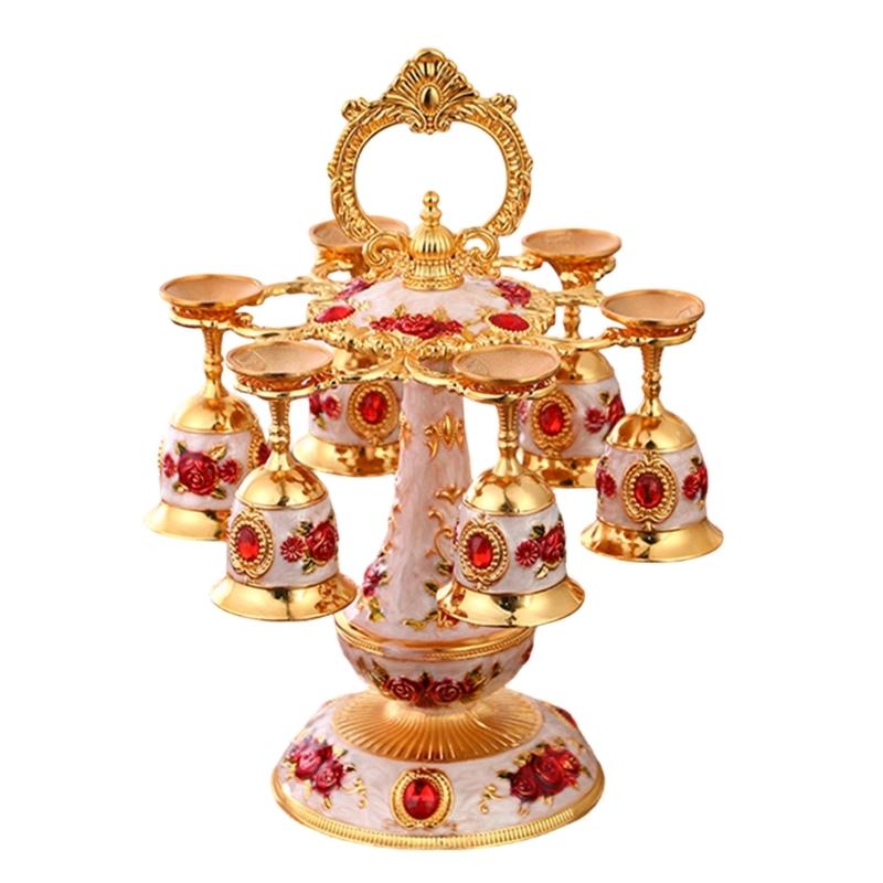 Luxurious Zinc Alloy Whiskeys Decanter Set With Elegant Florals Pattern Wine Goblet Perfect For Dinner Parties
Luxurious Zinc Alloy Whiskeys Decanter Set With Elegant Florals Pattern Wine Goblet Perfect For Dinner Parties